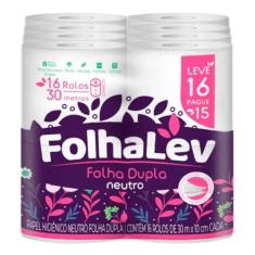 Papel higienico Folhalev folha dupla L16P15
