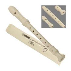 Flauta Doce Soprano Germânica Yamaha YRS-23,  Creme