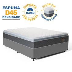 Cama Box com Colchão de Espuma D45 Pillow Top Fort Comfort Casal 138 c