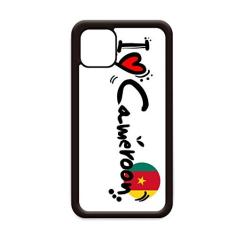 I Love Cameroon Word Flag Love Heart Illustration para iPhone 12 Pro Max Capa para Apple Mini Mobile Case Shell