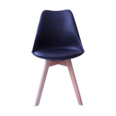 Cadeira Siena Com Estrutura em Polipropileno e Base Madeira Fratini - Preto