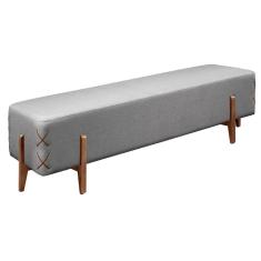 Recamier Eros Luxo Madeira Maciça Castellar Móbile Linho Cinza Linho Cinza