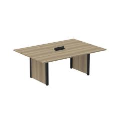 Mesa de Reunião 2000x1200 Mrcpb2012pp Noce Naturalle/Preto