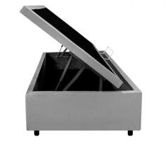 Base Box Baú Solteiro 96x203x42cm Suede - B&G