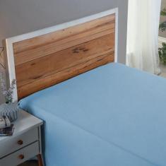 Lençol Sem Elástico Queen 200 Fios 100% Algodão Roupa de Cama Box Viro