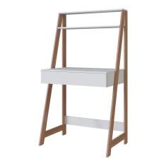 Escrivaninha Estante 1 Gaveta E 1 Prateleira B80 Branco Montana Novam Branco Montana