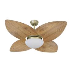 Ventilador De Teto Kovalski Gold 4 Pás Rádica Freijó 110V