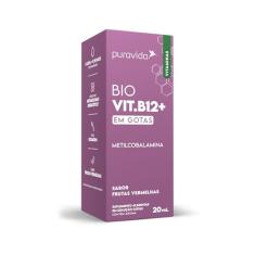 Puravida Vitaminas Bio Vit. B12+ Metilcobalamina Gotas Sabor Frutas Vermelhas 20ml