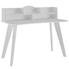 Mesa Escrivaninha Com Nichos Sofia Branco
