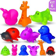 Kit Brinquedo De Vinil Hora Do Banho Animais Fazenda P/ Bebê (Animais Variados)