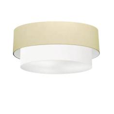 Plafon Duplo Cilíndrico Vivare Md-3063 Cúpula Em Tecido 55x50cm - Bivolt Algodão-crú-branco 127/220v