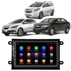 Kit Multimidia Android Onix 2013 2015 2017 2019 7 Pol Wifi BT Rádio - 