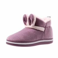 Sweet Rabit Ears Botas de inverno para viagem de neve e sapatos femininos de veludo botas de caminhada resistentes à água para mulheres, sapatos de caminhada com bico redondo, tênis