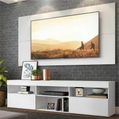 Rack com Painel e Suporte P/TV até 65&quot; Flórida Multimóveis Branco