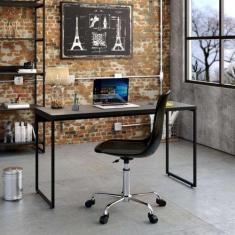 Mesa de Escritório Studio Preta 135 cm - Compace