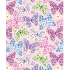 Papel Adesivo Contact De Parede Infantil Borboletas C/15 Metros - Plas