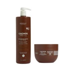 kit Arvensis Ativador de Cachos Crespos 1l e Máscara Crespos 450g