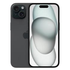 iPhone 15 Apple (256GB) Preto, Tela de 6,1&quot;, 5G e Câmera de 48 MP