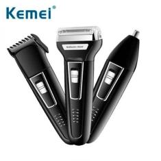 Maquina De Barbear Aparador Elétrico 3 Em 1 Kemei