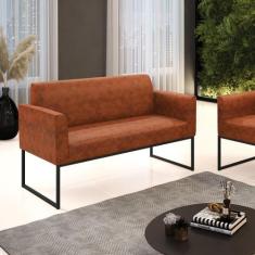 Sofá Namoradeira Base Industrial Preto Marisa Corano Nozes - DRossi