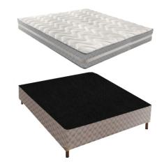 Cama Box Casal com Colchão D33 Quality Duoface 26x138x188cm e Base Flo