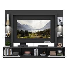Rack Estante c/Suporte Tv 65" e Leds Berlim Multimóveis Preto/branco