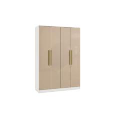 Guarda-Roupa 4 Pts 2 Gvts Kappesberg Adapt Branco/Macadâmia