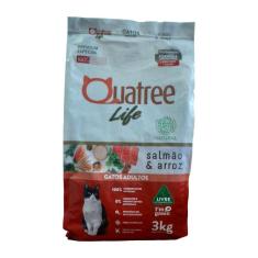 Ração Quatree Life Gatos Adultos Salmão Arroz 3Kg