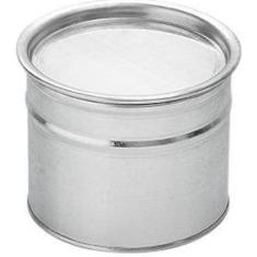 Pote De Metal Galvanizado Com Tampa De Alumínio 12,5 X9,5 Cm