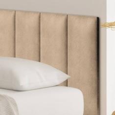 Cabeceira Veludo 60x20cm Modular Estofada para Cama Solteiro Box Queen