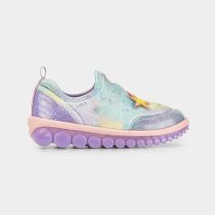 Tênis Infantil Bibi Roller 2.0 Azul com Lilás de Estrela-Feminino