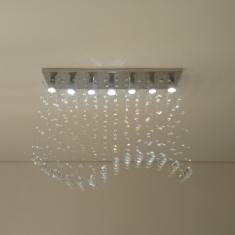 Lustre Para Sala De Jantar Em Cristais K9 Com 65cm De Altura