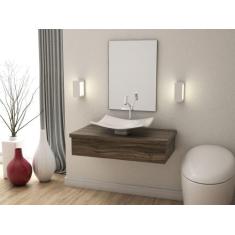 Bancada Metrópole 801w 80cm C/cuba F44 e Espelheira - Compace, Carvalh