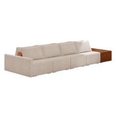Sofá Ilha 4 Lugares Living 432cm Modulado para Sala Lary Bouclê K01 - 