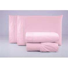 LENÇOL King 4 Pç 100% ALGODÃO PERCAL 200 FIOS PONTO PALITO - Empório d