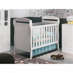 Berço Americano Danny Reller Móveis Branco Brilho - Móveis Reller