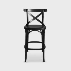 Banqueta de Madeira Maciça X Alta Conforto e Estilo para Sua Decoração Preto