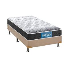  Cama Box Solteiro: Colchão Espuma Probel D28/EP Anatômico Guarda Costas Plus + Base CRC Suede Clean(88x188)