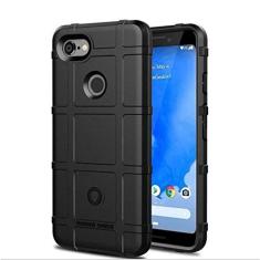 Capa para Google Pixel 3 XL, proteção robusta, material TPU de fibra de carbono, macio antiderrapante macio, anti-impressão digital, capa totalmente protetora para Google Pixel 3 XL