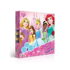 Super Kit Quebra-Cabeça, Dominó Jogo da Memória Princesa - Toyster