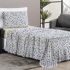 Jogo de Lençol Solteiro Joy Malha 100% Algodão Estampado 3 Peças - Bia