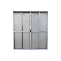 Porta Balcão 210x150 4 Folhas Vidro - Alumínio Branco - Linha 20 Normatizada 