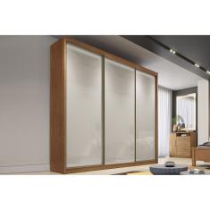 Guarda Roupa 3 Portas e 8 Gavetas Diamond/Londres Plus Cumaru/Fendi - Novo Horizonte