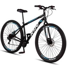 Bicicleta aro 29 Aço Carbono Preto e Azul Gott Cronos Freio A Disco 21