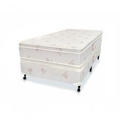 Cama Box + Colchão Castor Solteiro Hotel Collection Fire Retardant Double Face Pocket 100x200x60cm