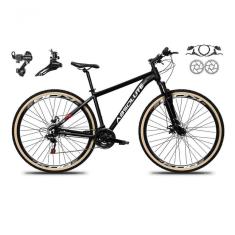 Bicicleta Aro 29 Absolute Nero 5 Shimano Freios Hidráulicos 24v Garfo Suspensão Pneu Faixa - Preto Tam.17