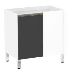 Balcão de Cozinha sem Tampo Canto Reto 80cm 1 Porta Pérola Luciane Móveis