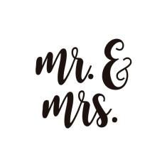 Adesivo Para Balão Mr. E Mrs.
