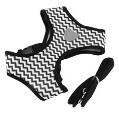 Coleiras para Cães, Com Alça de Malha Respirável Com Fivela para Controle de Visibilidade Noturna Trela ​​resistente Incluída para Gatos e Cães de Pequeno e Médio Porte Arnês