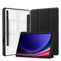Capinha acrílico com slot caneta galaxy tab s9 plus 12.4